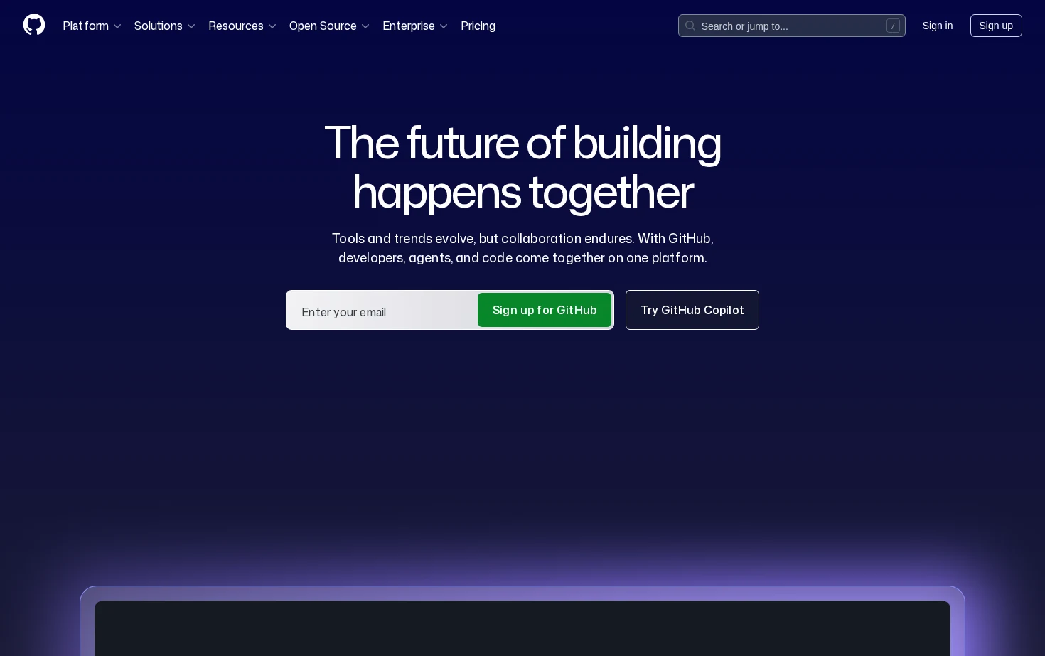 GitHub 页面快照